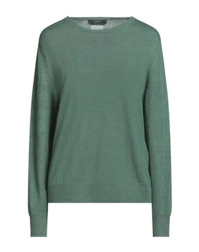 Weekend Max Mara Woman Sweater Dark Green Size Xl Linen