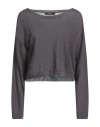 Weekend Max Mara Woman Sweater Dark Purple Size M Linen In Gray