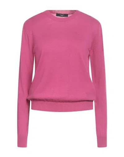 Weekend Max Mara Woman Sweater Fuchsia Size Xxl Wool, Cashmere In Pink