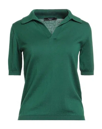 Weekend Max Mara Woman Sweater Green Size M Silk, Cotton