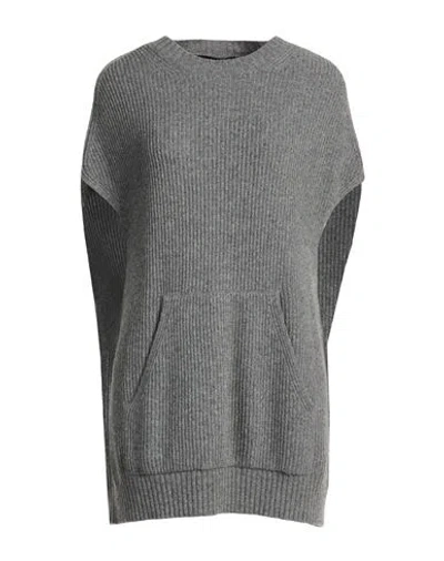 Weekend Max Mara Woman Sweater Grey Size L Wool, Polyamide, Viscose, Cashmere In Gray