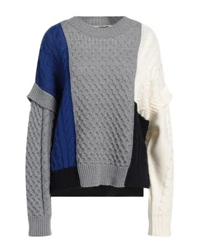 Weekend Max Mara Woman Sweater Grey Size Xl Virgin Wool In Gray