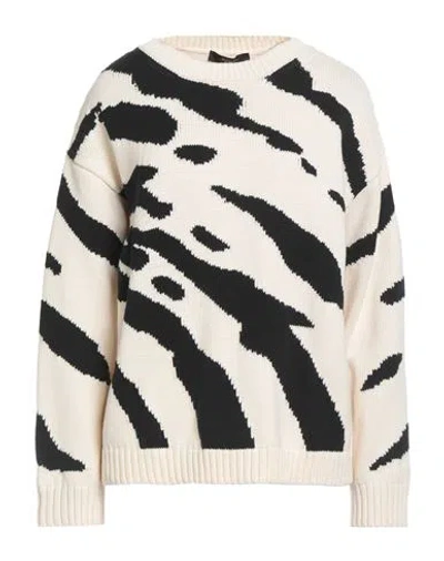 Weekend Max Mara Woman Sweater Ivory Size Xl Cotton, Acrylic In Multi