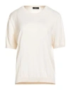 Weekend Max Mara Woman Sweater Ivory Size Xxl Silk, Cotton In White