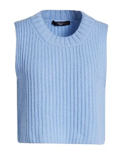 Weekend Max Mara Woman Sweater Light Blue Size M Virgin Wool