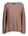 Weekend Max Mara Woman Sweater Light Brown Size Xl Linen