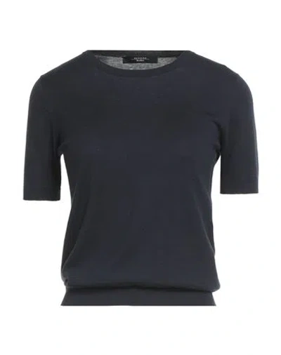 Weekend Max Mara Woman Sweater Midnight Blue Size Xxl Silk, Cotton