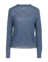 Weekend Max Mara Woman Sweater Navy Size L Linen In Blue