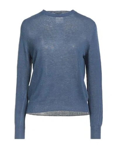 Weekend Max Mara Woman Sweater Navy Size L Linen
