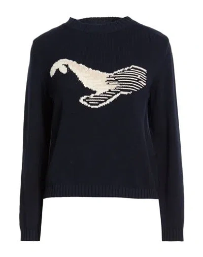 Weekend Max Mara Woman Sweater Navy Size Xs Cotton, Polyester In Multi