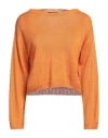 Weekend Max Mara Woman Sweater Orange Size M Linen In Orange
