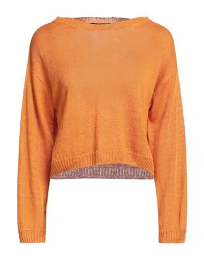 Weekend Max Mara Woman Sweater Orange Size M Linen