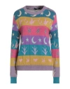 Weekend Max Mara Woman Sweater Purple Size L Acrylic, Viscose, Alpaca Wool, Wool, Metallic Fiber In Multi