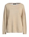 Weekend Max Mara Woman Sweater Sand Size Xl Linen