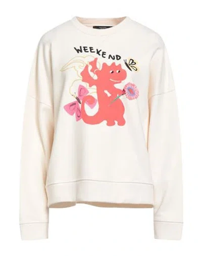 Weekend Max Mara Woman Sweatshirt Ivory Size S Cotton In White