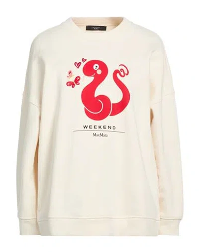 Weekend Max Mara Woman Sweatshirt Ivory Size S Cotton In White
