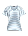 Weekend Max Mara Woman T-shirt Azure Size M Cotton, Elastane In Blue