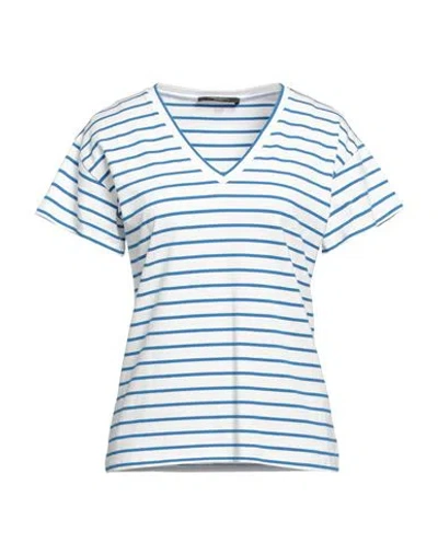 Weekend Max Mara Woman T-shirt Azure Size M Cotton, Elastane In Blue