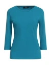 Weekend Max Mara Woman T-shirt Azure Size Xl Cotton, Elastane In Blue