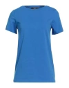 Weekend Max Mara Woman T-shirt Bright Blue Size Xl Cotton, Elastane
