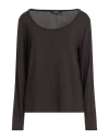 Weekend Max Mara Woman T-shirt Dark Brown Size Xxl Viscose, Elastane In Brown