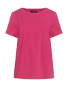 Weekend Max Mara Woman T-shirt Fuchsia Size Xl Cotton, Elastane In Pink