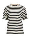 Weekend Max Mara Woman T-shirt Ivory Size S Cotton In Black