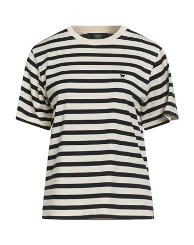 Weekend Max Mara Woman T-shirt Ivory Size S Cotton In Black