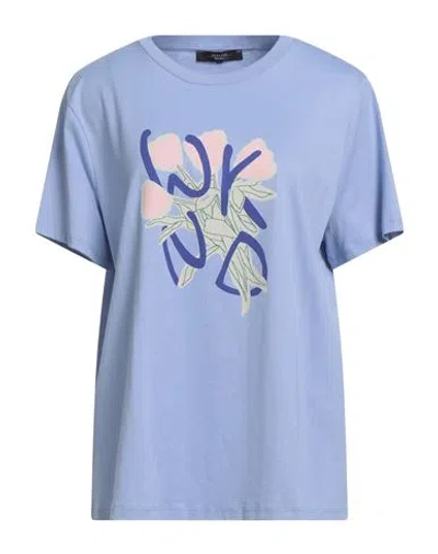 Weekend Max Mara Woman T-shirt Lilac Size Xxl Cotton In Blue