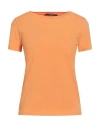 Weekend Max Mara Woman T-shirt Mandarin Size Xl Cotton, Elastane In Orange