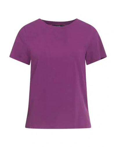 Weekend Max Mara Woman T-shirt Mauve Size Xl Cotton, Elastane In Purple