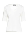 Weekend Max Mara Woman T-shirt Off White Size Xxl Linen, Elastane