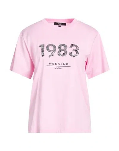 Weekend Max Mara Woman T-shirt Pink Size L Cotton, Polyester