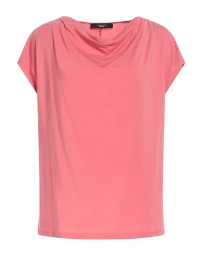 Weekend Max Mara Woman T-shirt Pink Size L Lyocell, Cotton, Elastane In Orange