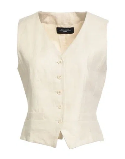 Weekend Max Mara Woman Tailored Vest Beige Size 6 Linen In Neutral