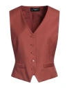 Weekend Max Mara Woman Tailored Vest Brick Size 10 Virgin Wool