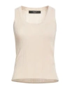 Weekend Max Mara Woman Tank Top Beige Size Xl Viscose, Polyamide In Neutral