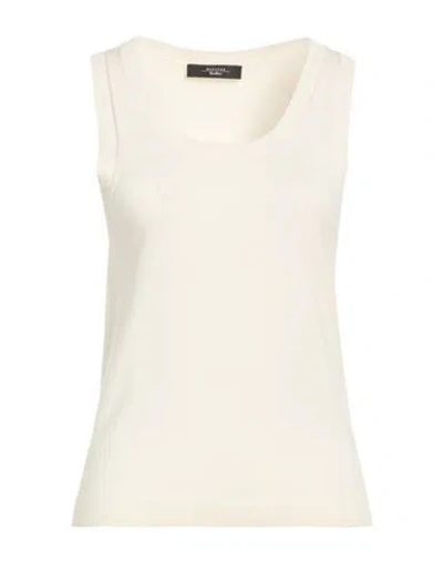 Weekend Max Mara Woman Tank Top Cream Size Xl Viscose, Polyester In White