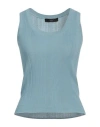 Weekend Max Mara Woman Tank Top Light Blue Size Xs Viscose, Polyamide In Blue