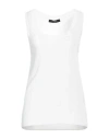 Weekend Max Mara Woman Tank Top White Size Xl Viscose, Polyamide