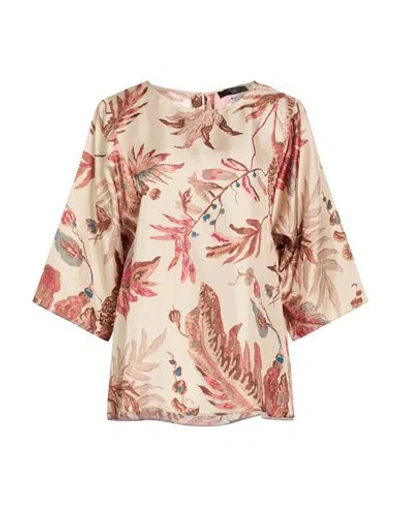 Weekend Max Mara Woman Top Beige Size 8 Silk In Sand