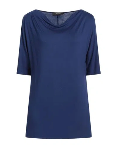 Weekend Max Mara Woman Top Bright Blue Size Xl Viscose, Elastane