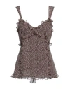 Weekend Max Mara Woman Top Chocolate Brown Size 8 Silk In Brown