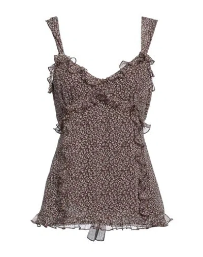Weekend Max Mara Woman Top Chocolate Brown Size 8 Silk
