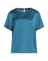 Weekend Max Mara Woman Top Deep Teal Size Xxl Polyester, Lyocell, Polyamide, Elastane In Blue