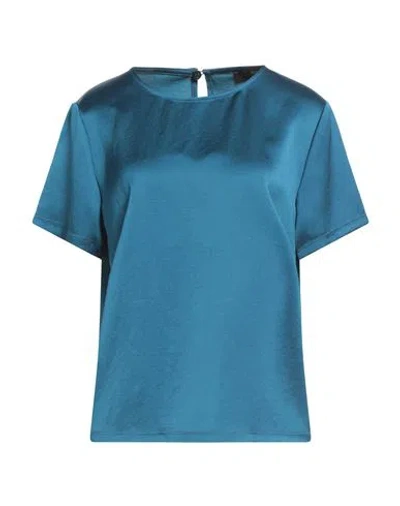 Weekend Max Mara Woman Top Deep Teal Size Xxl Polyester, Lyocell, Polyamide, Elastane In Blue