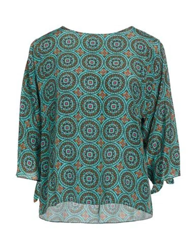 Weekend Max Mara Woman Top Green Size 10 Silk