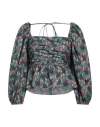 Weekend Max Mara Woman Top Green Size 14 Cotton In Multi