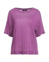 Weekend Max Mara Woman Top Mauve Size Xxl Linen In Purple