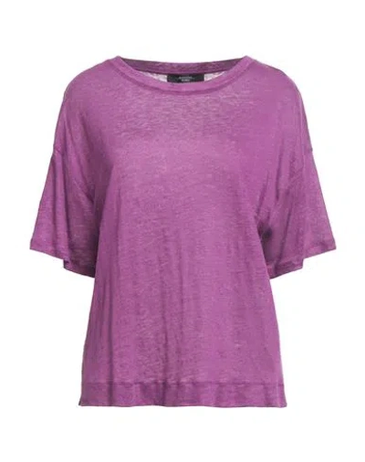 Weekend Max Mara Woman Top Mauve Size Xxl Linen In Purple